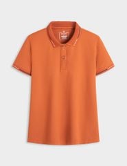 Áo polo nữ mắt chim cổ dệt jacquard thêu tay