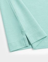 Áo polo nữ ngắn tay bo cổ tay phối line dáng ôm