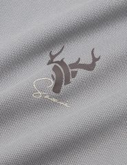 Áo polo nữ mắt chim line bo hình in trước ngực