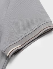 Áo polo nữ mắt chim line bo hình in trước ngực