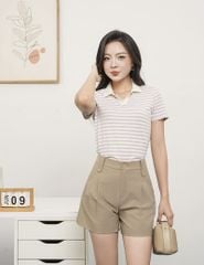 Quần short âu nữ cạp may đỉa chân nhọn