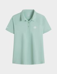 Áo polo ngắn tay thể thao nữ in logo trước ngực