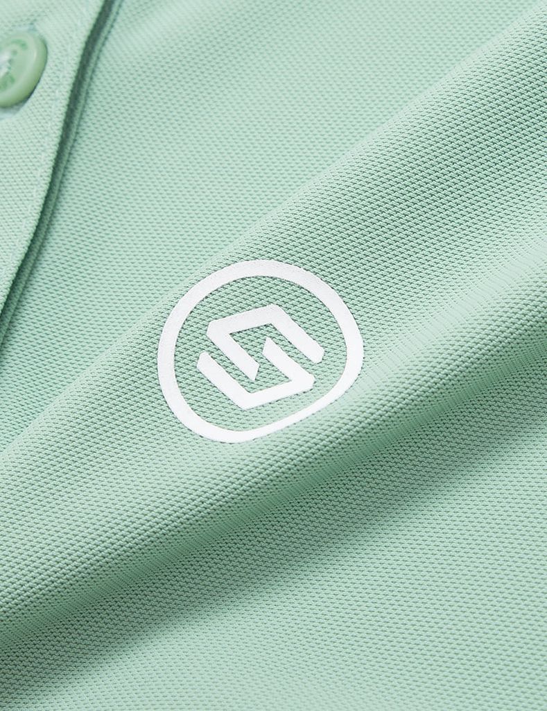 Áo polo ngắn tay thể thao nữ in logo trước ngực