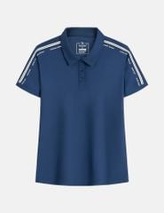 Áo polo nữ ngắn tay thể thao tay vai in dọc