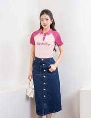 Áo thun ngắn tay có cổ nữ WPS252S4