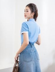 Áo thun ngắn tay có cổ nữ WPS294S4