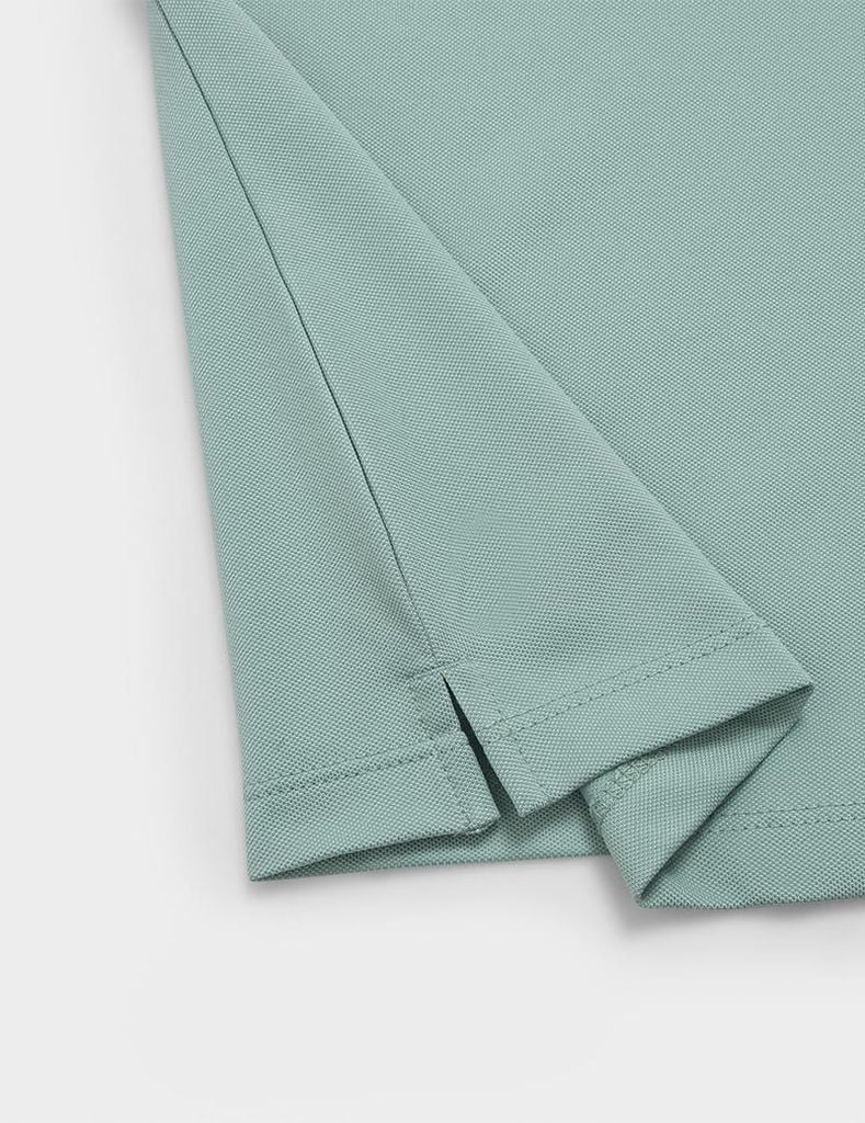 Áo polo nữ mắt chim cổ dệt phối hai màu