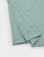 Áo polo nữ mắt chim cổ dệt phối hai màu