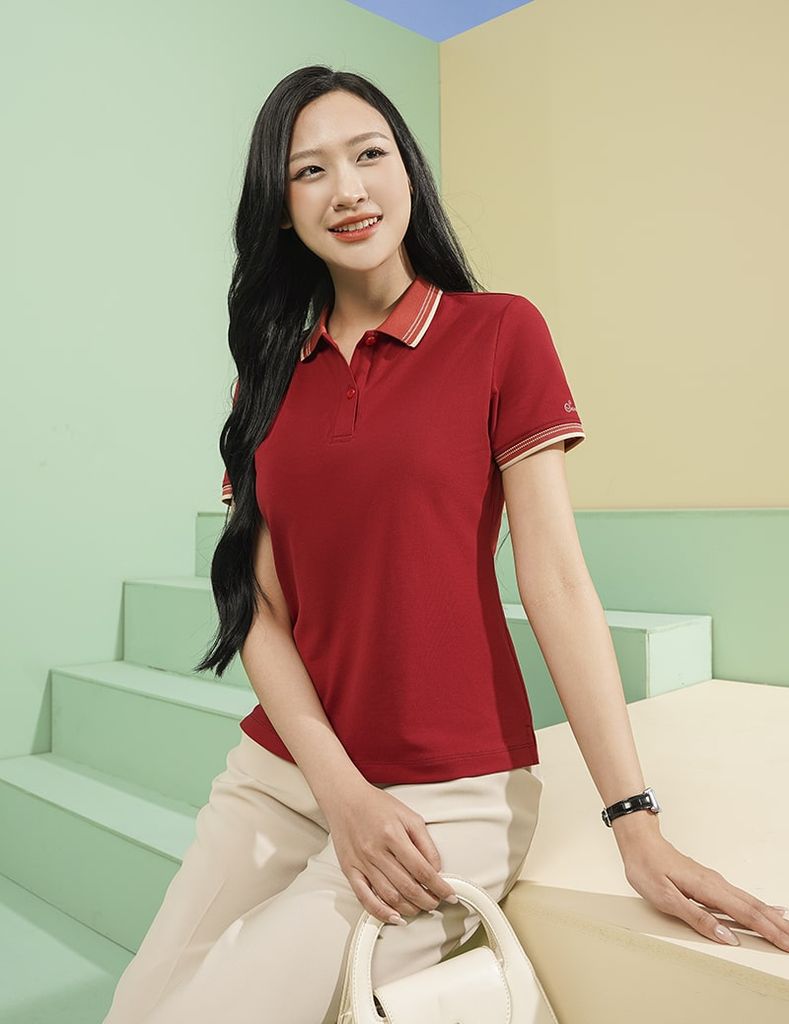 Áo thun có cổ ngắn tay nữ WPU005S4