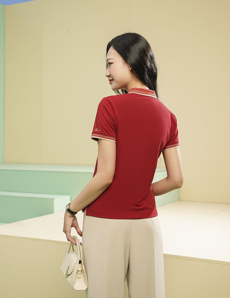Áo thun có cổ ngắn tay nữ WPU005S4