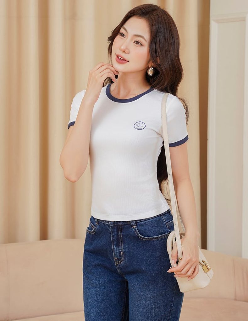 Quần jean nữ dáng baggy túi thường