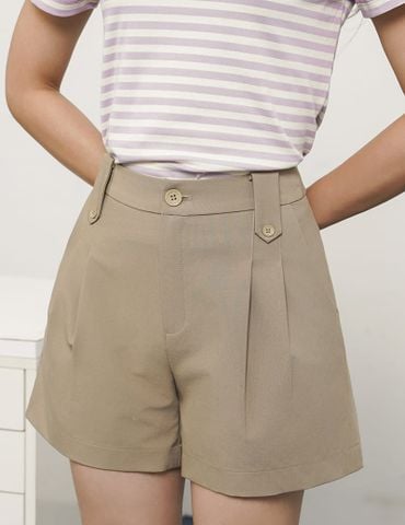 Quần short âu nữ cạp may đỉa chân nhọn