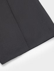 Quần short công sở nữ cạp cài khuy túi chéo can dọc thân