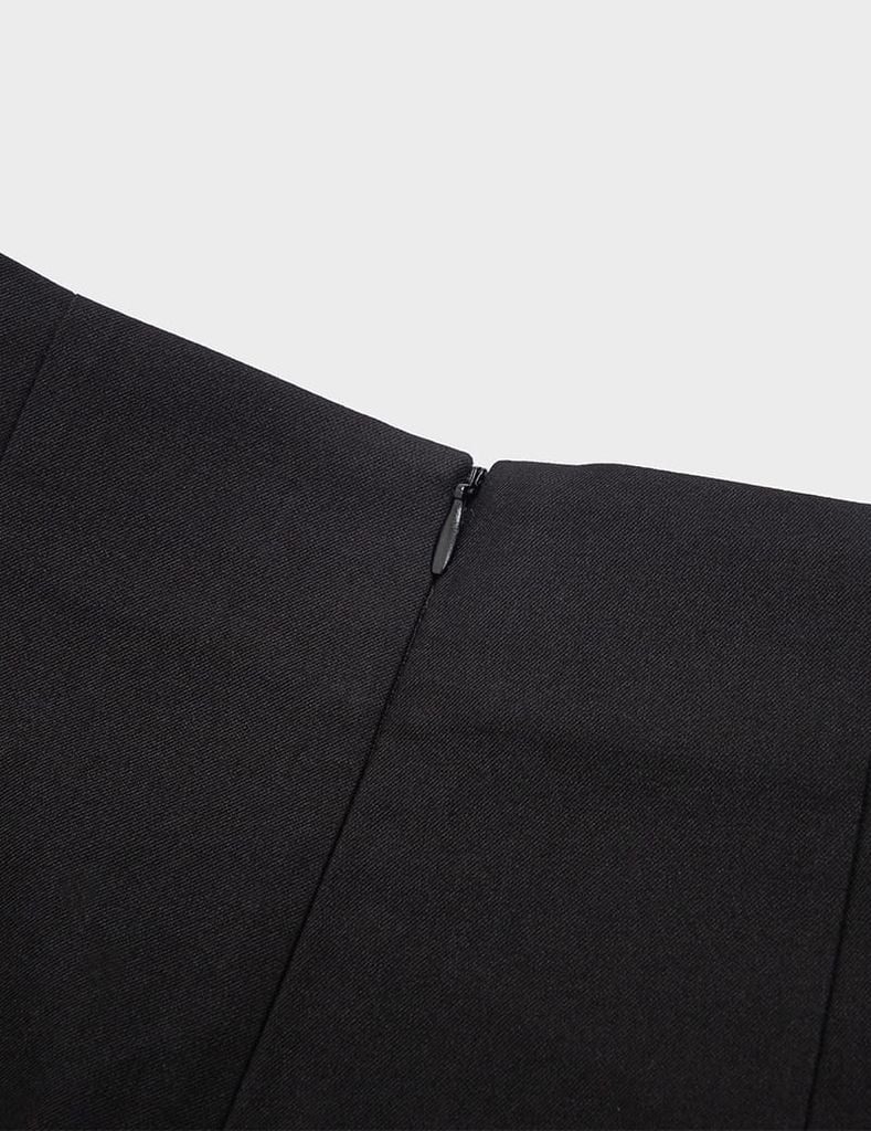 Quần short âu nữ cạp liền trang trí cúc hai bên