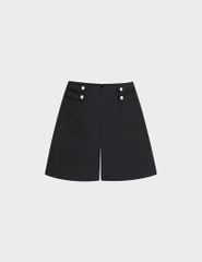 Quần short âu nữ cạp liền trang trí cúc hai bên