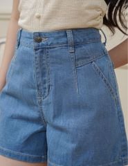 Quần short jean nữ dáng ôm vừa