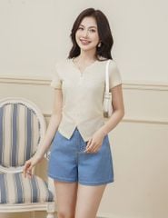 Quần short jean nữ dáng ôm vừa