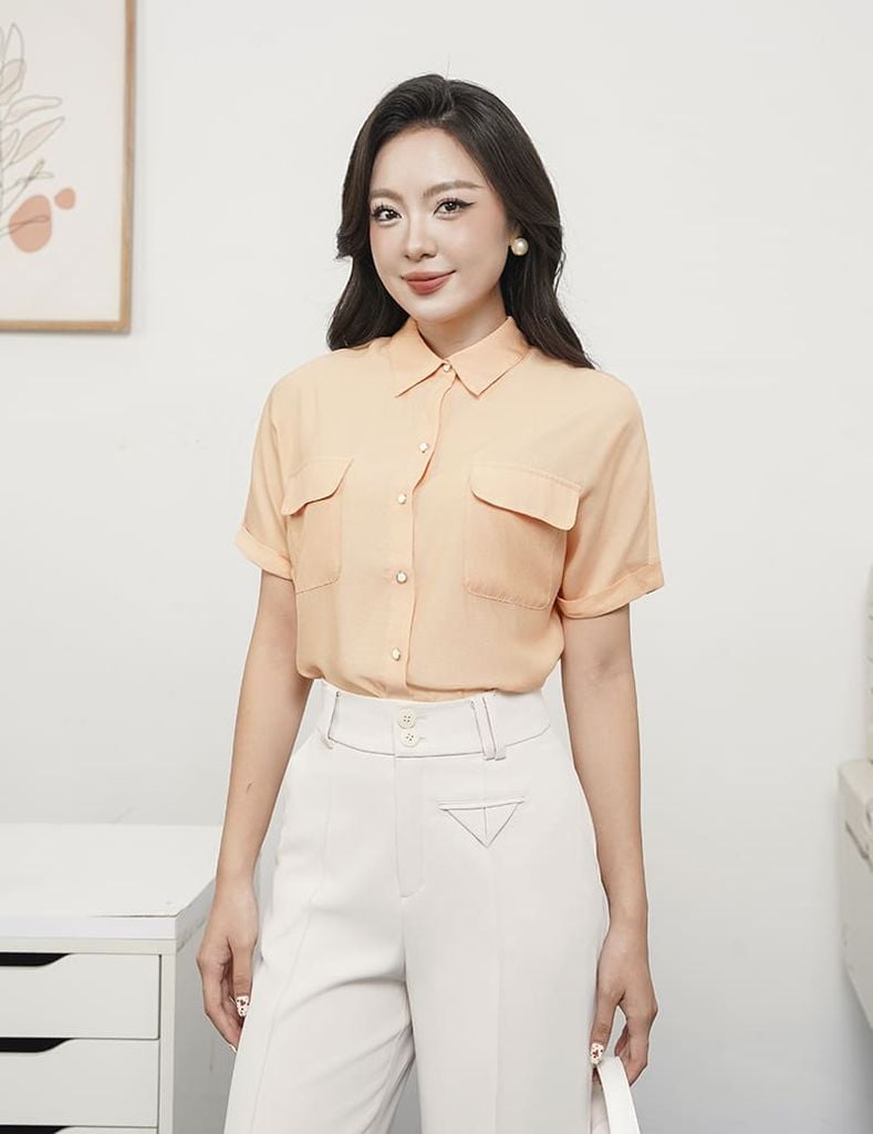 Áo sơ mi ngắn tay nữ WSS017S5