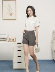 Quần short âu nữ cạp may đỉa chân nhọn