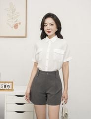 Quần short âu nữ cạp may đỉa chân nhọn