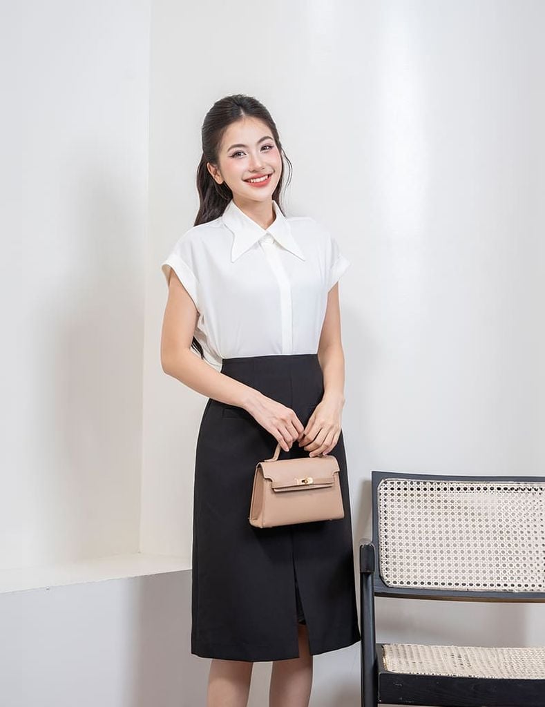 Áo sơ mi ngắn tay nữ WSS404S4