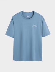 Áo T-shirt ngắn tay nữ cổ tròn in cao su trước ngực