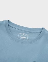 Áo T-shirt ngắn tay nữ cổ tròn in cao su trước ngực