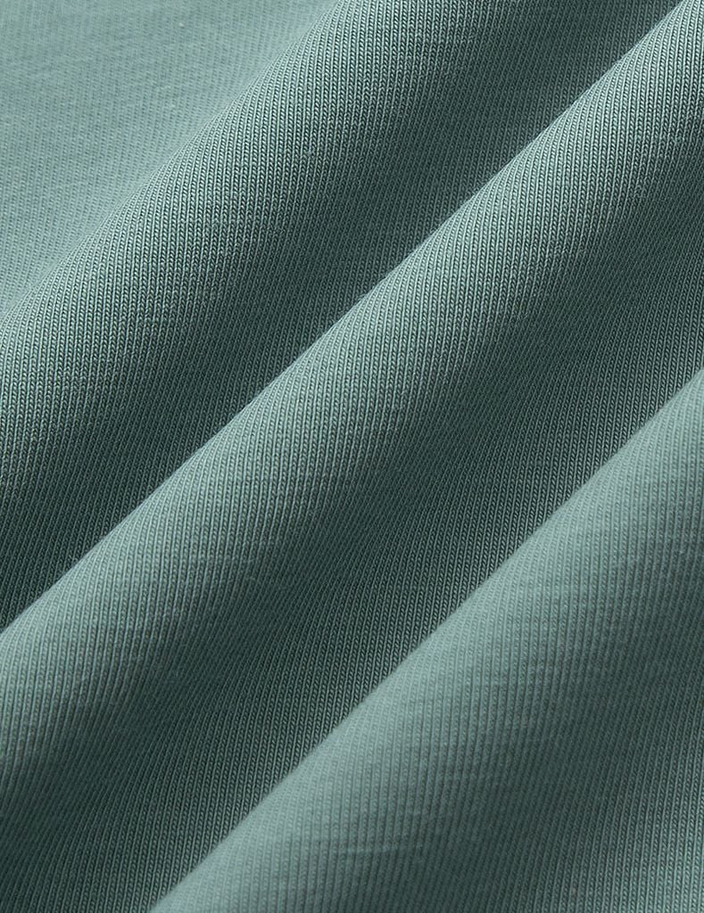 Áo T-shirt nữ ngắn tay cổ tròn phối thân trước kẻ ngang