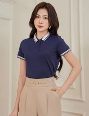 Quần âu nữ dáng baggy cạp luồn khuy trang trí