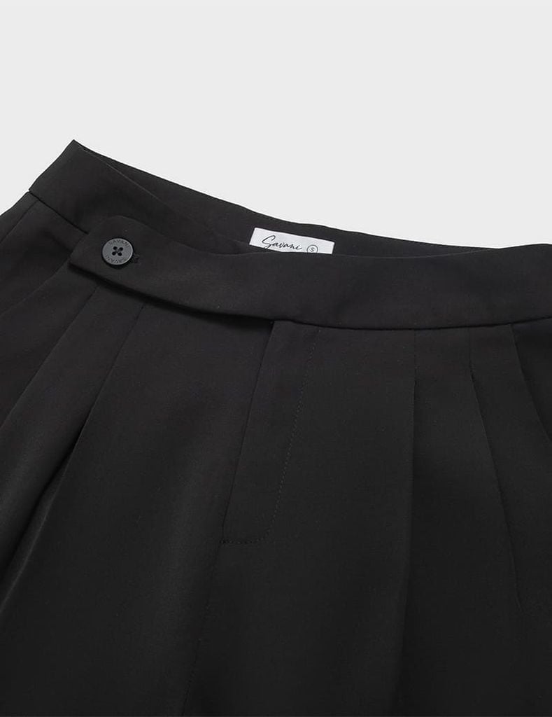 Quần âu nữ dáng baggy cạp chéo