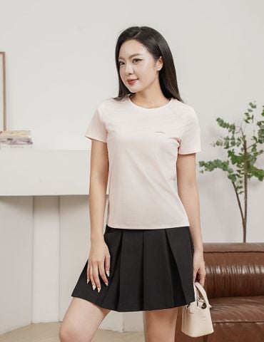 Áo thun nữ ngắn tay cổ tròn dáng ôm