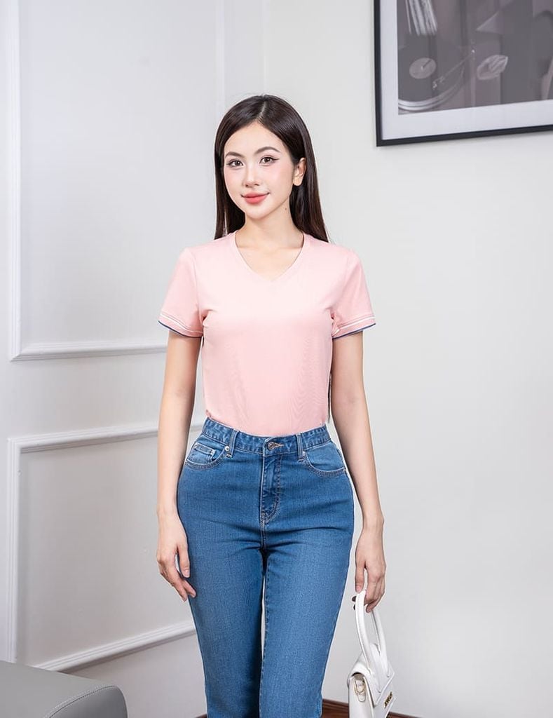Áo thun ngắn tay cổ tim-WTS270S4