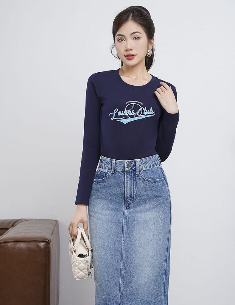 Chân váy jean nữ WVD001K4
