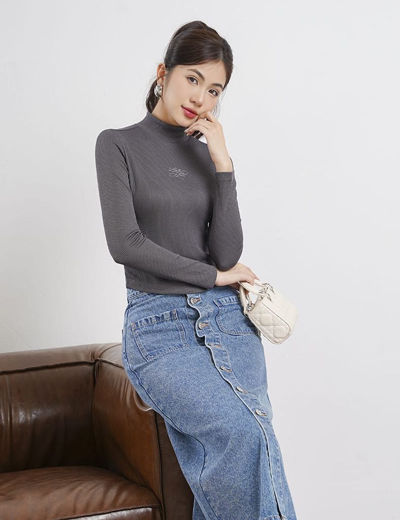 Chân váy jean nữ WVD002K4