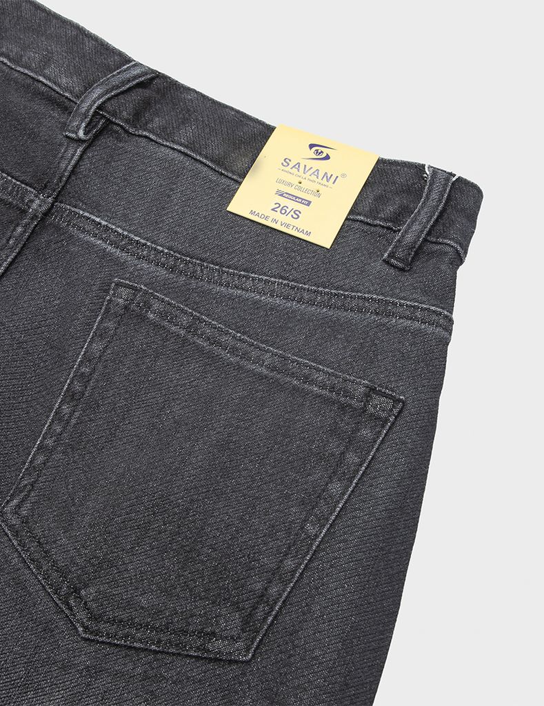 Chân váy jean dáng dài xẻ sau