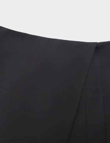 Chân váy công sở chữ A  xếp ly một bên kết hợp tà bong