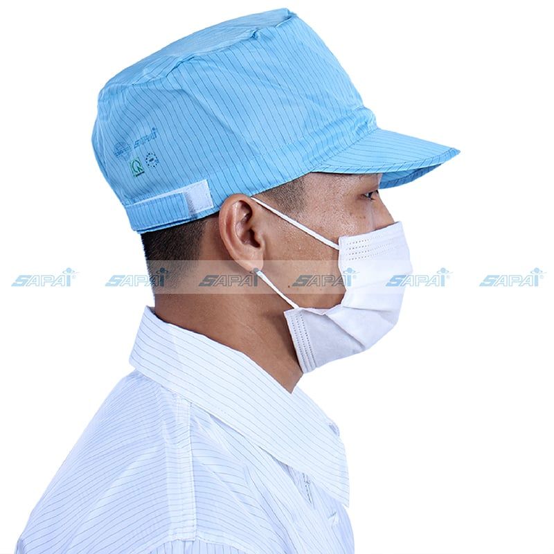 Mũ ESD dành cho nam HC02 (vải sọc)