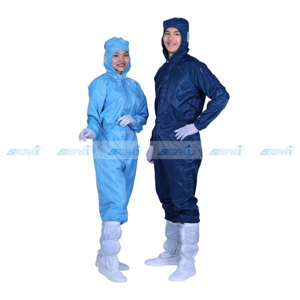 Áo liền quần có mũ chống tĩnh điện JH31.1 (vải sọc)