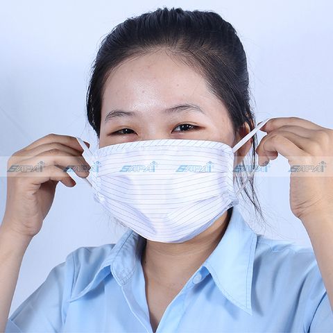 Khẩu trang ESD, đeo tai MA05-02 - vải sọc