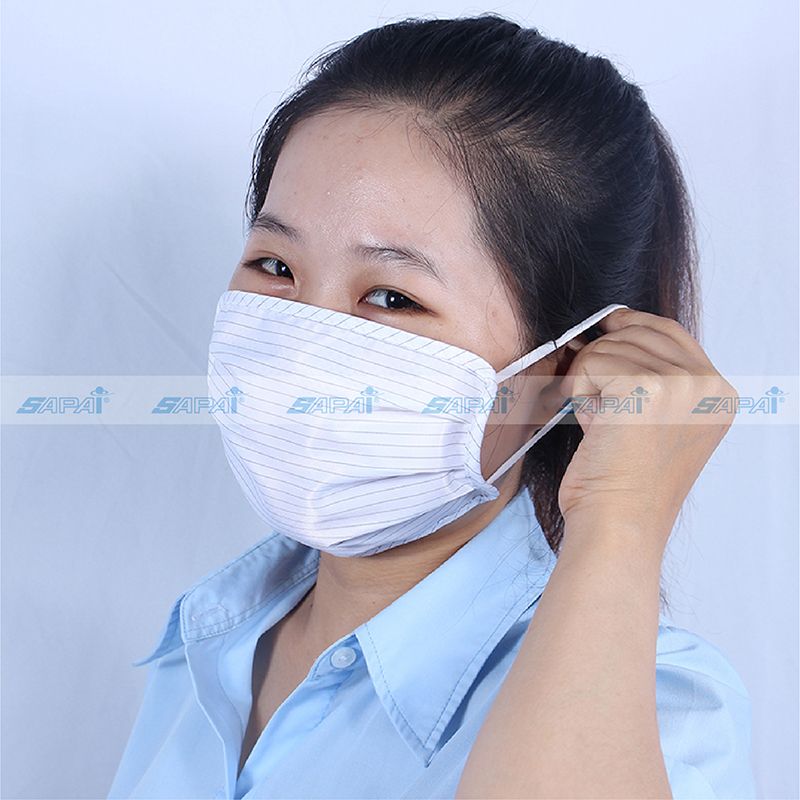 Khẩu trang ESD, đeo tai MA05-02 - vải sọc