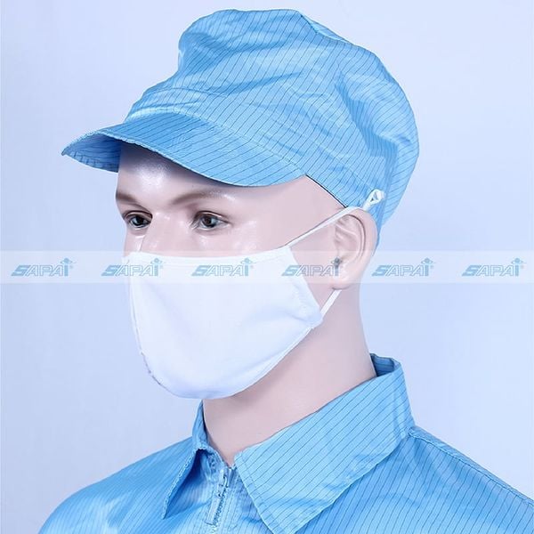 Khẩu trang ESD, đeo tai MA08 (vải Kate silk trắng)