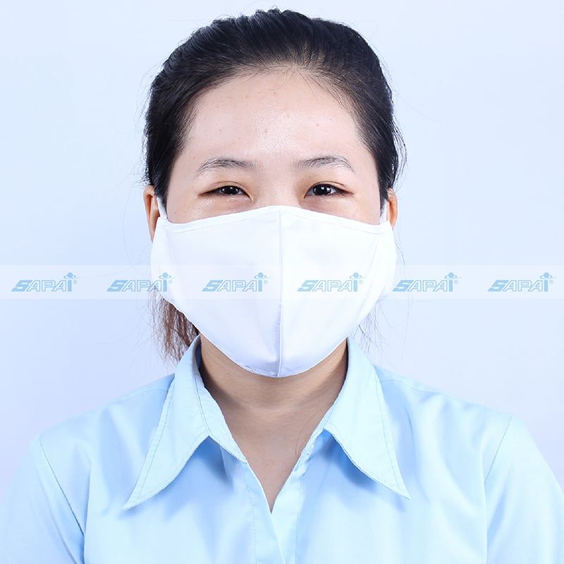 Khẩu trang ESD, đeo tai MA08 (vải Kate silk trắng)