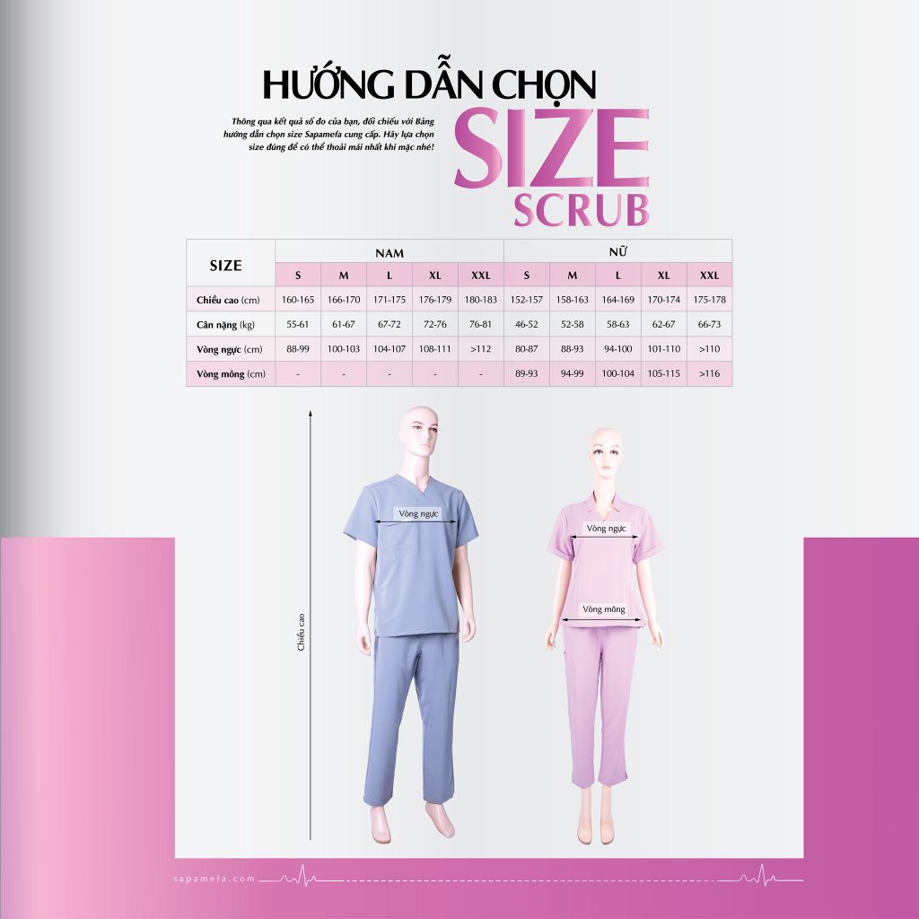 Srcub nam cổ chữ V có túi hông phải
