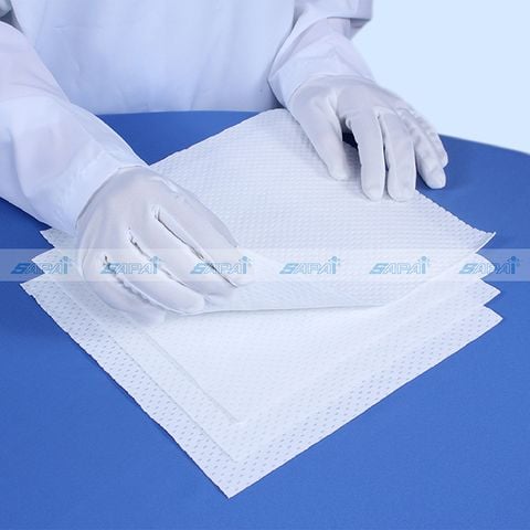 Khăn lau phòng sạch vải Polyester, thấm nước tốt PS11