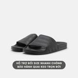  Dép quai ngang nam nữ Unisex Slipper M Masler-MT 3 sọc màu đen với thiết kế đế chống trơn trượt và quai êm chân DT2 