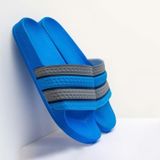  Dép quai ngang nam nữ Unisex Slipper M Masler-MT màu xanh dương 4 sọc xám với lớp đế chống trơn trượt XD4X 