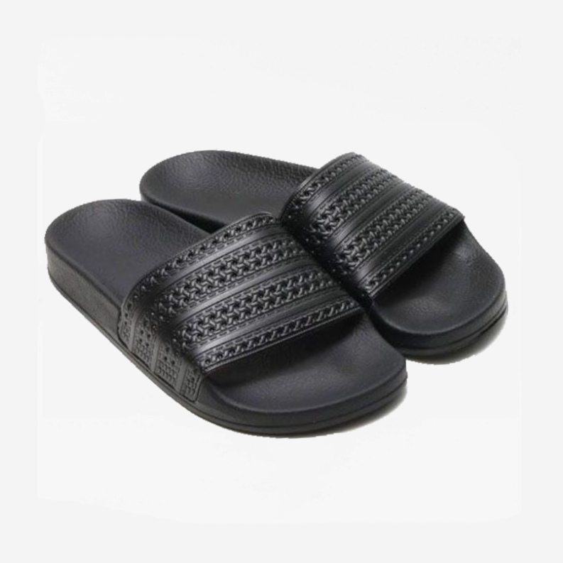  Dép quai ngang nam nữ Unisex Slipper M Masler-MT 3 sọc màu đen với thiết kế đế chống trơn trượt và quai êm chân DT2 