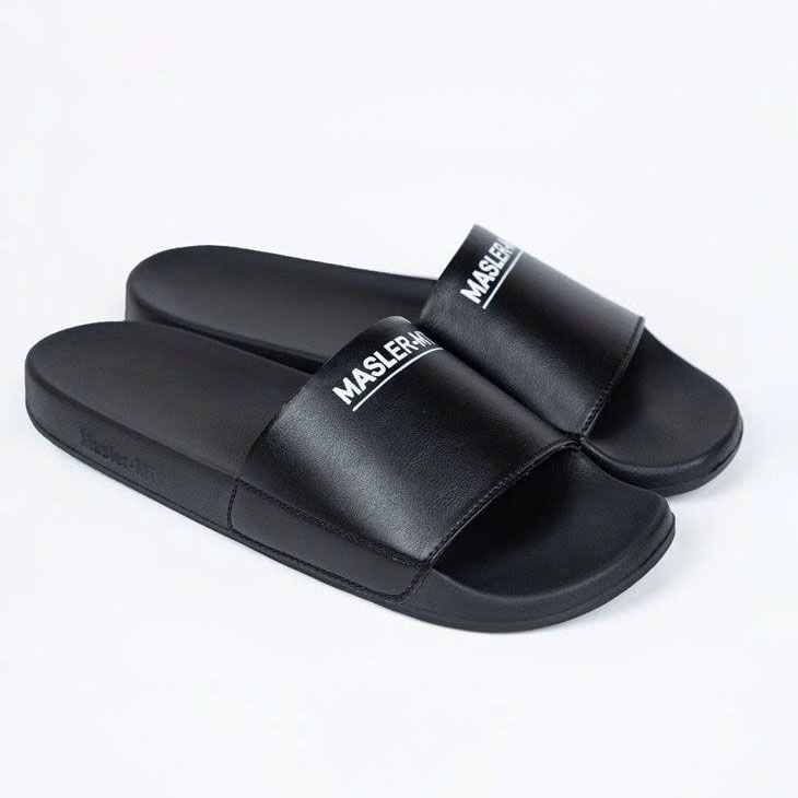  Dép da quai ngang nam nữ Unisex Slipper M Masler-MT màu đen với lớp đế IP chống trơn trượt và quai êm chân MT5 