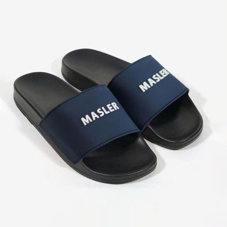  Dép quai ngang nam nữ Unisex Slipper M Masler-MT màu navy với đế chống trơn trượt và lớp quai thoáng khí MT9 