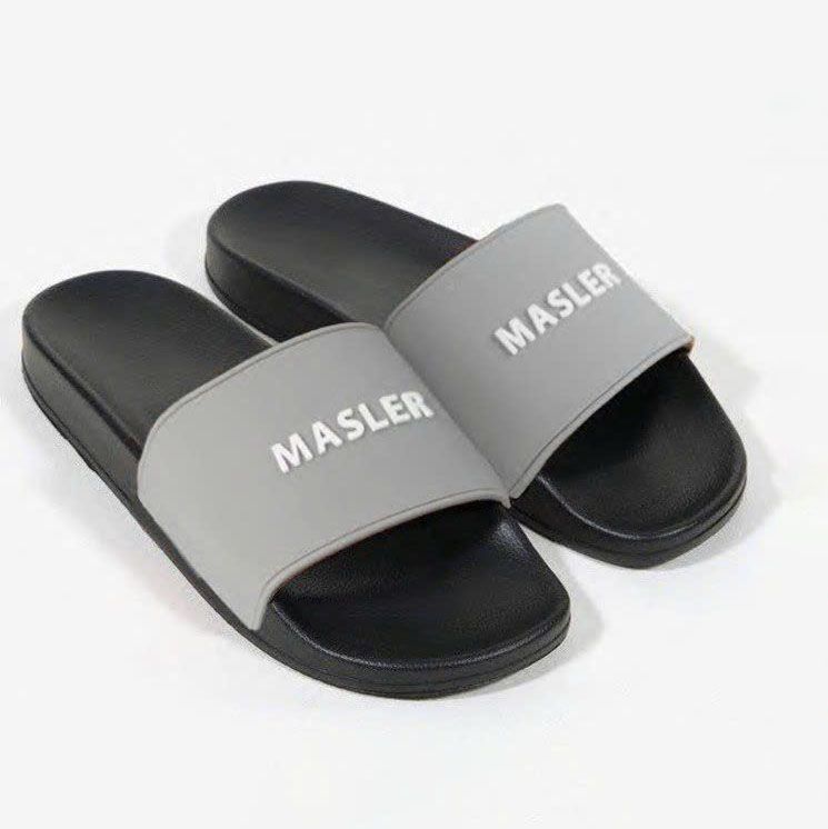  Dép quai ngang nam nữ Unisex Slipper M Masler-MT màu xám với đế thiết kế chống trơn trượt và lớp quai êm chân MT8 